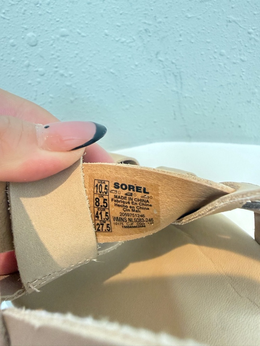 Sorel Dayspring Slingback Beige Platform  Leather Sandal Size 10.5 NIB - Picture 13 of 16